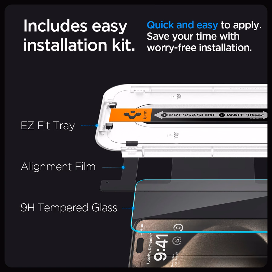 iPhone 15シリーズ - GLAS.tR EZ Fit | センサー保護機能付き