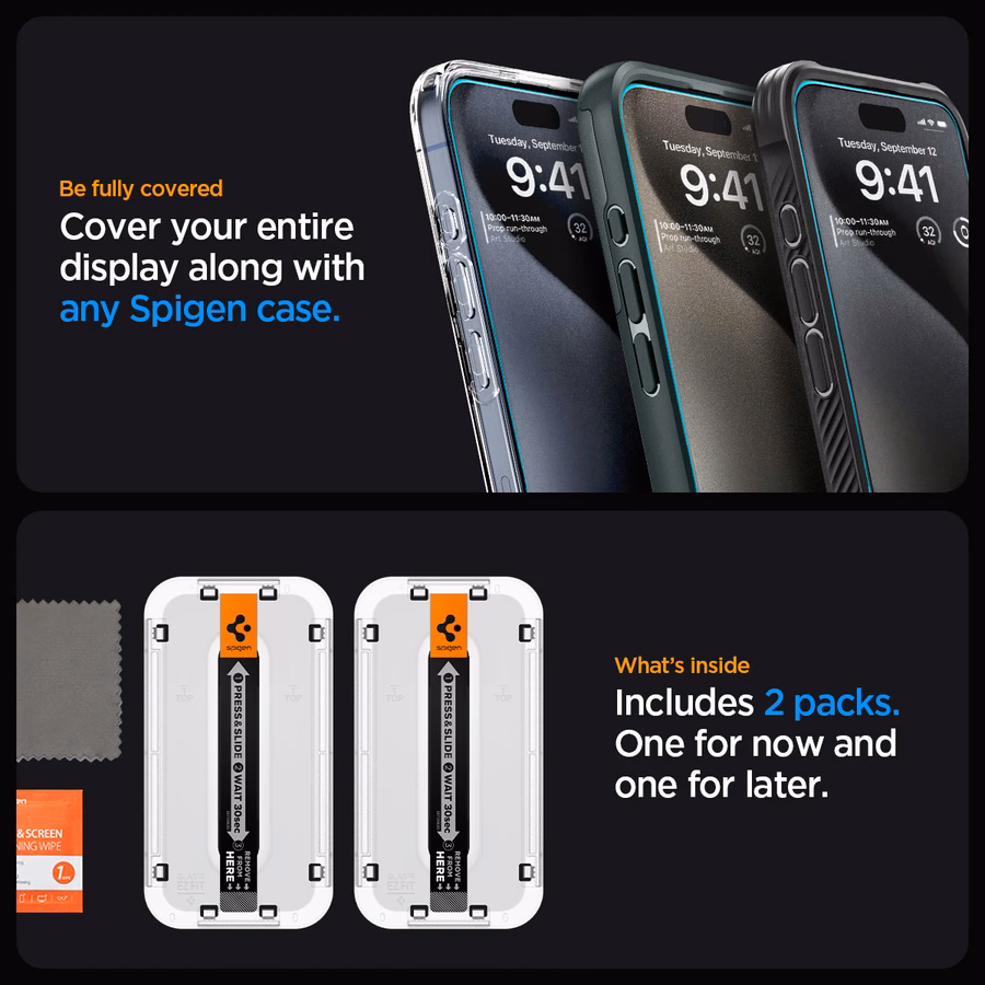 iPhone 15シリーズ - GLAS.tR EZ Fit | センサー保護機能付き
