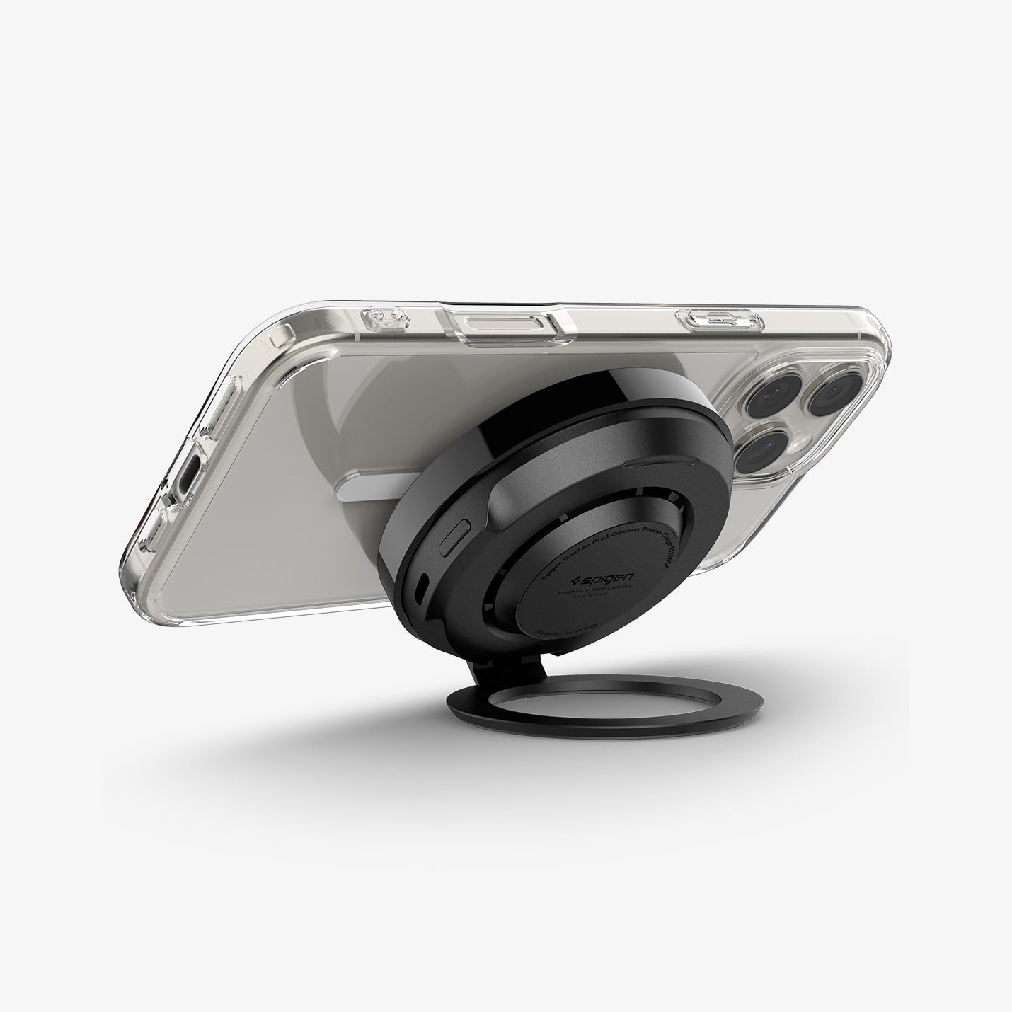 spigen onetap pro 3 cryomax スマートフォン用キックスタンド s310wck マグネット式