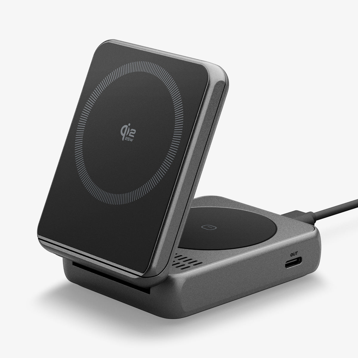 2-in-1 マグネット式 qi2.2 ワイヤレス充電器 ef302moq マグフィット